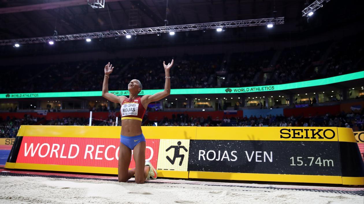 Yulimar Rojas campeona mundial y olímpica de triple salto. 