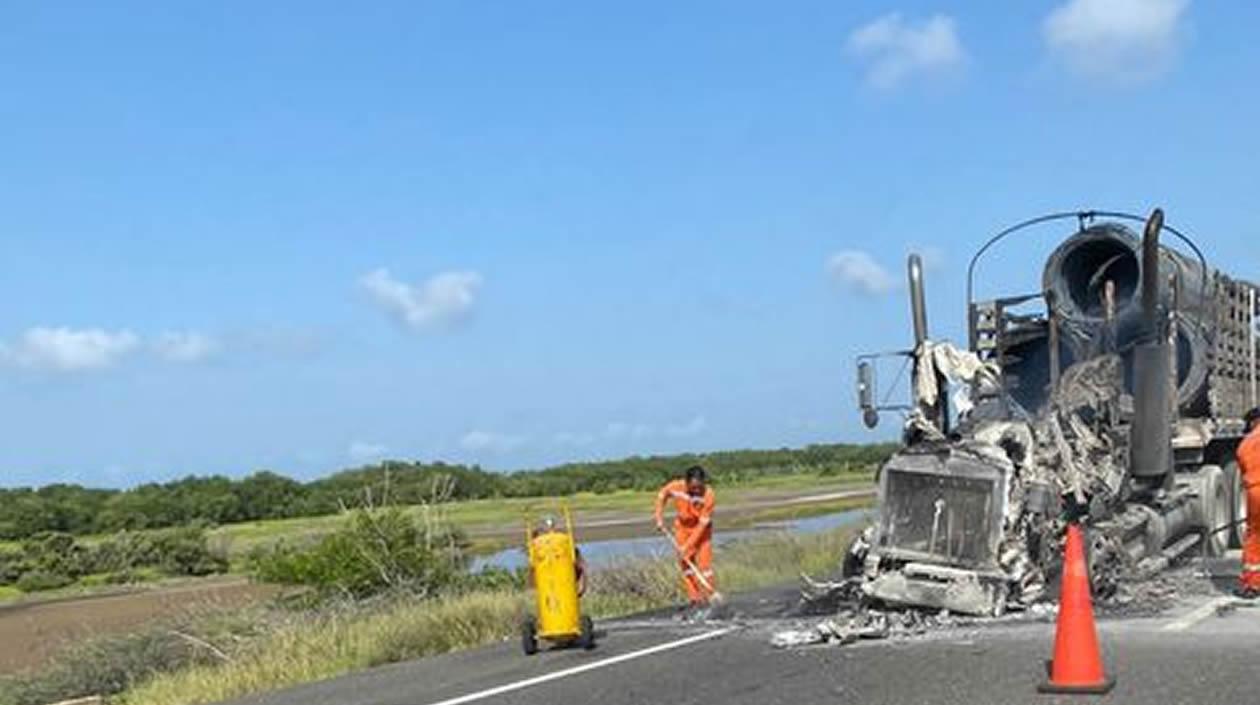 Accidente en la Vía Ciénaga-Barranquilla.