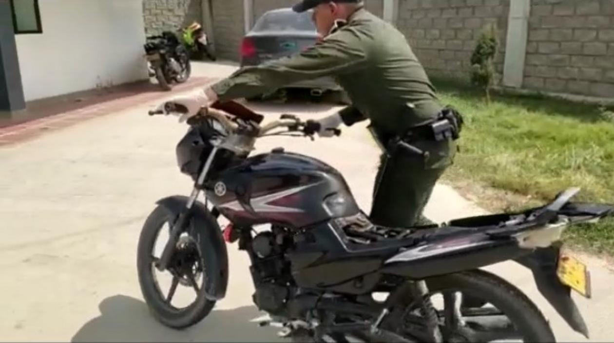 Motocicleta usada en los dos ataques a bala.