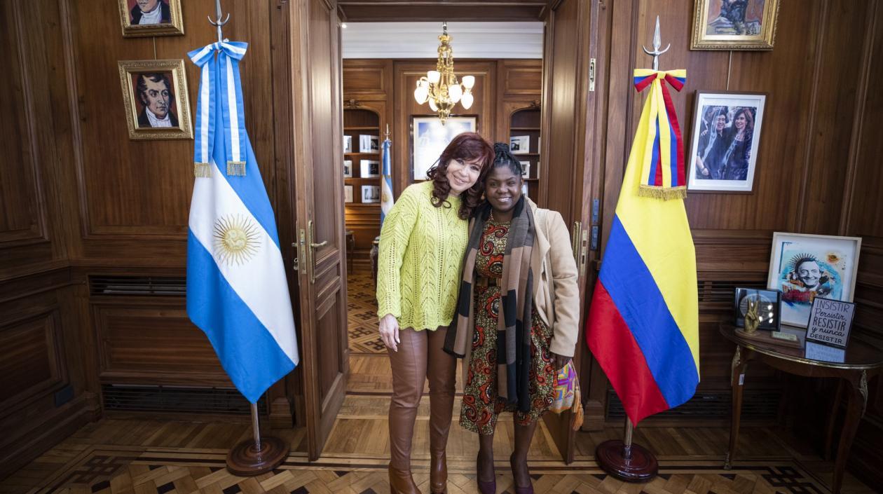 Cristina Fernández y Francia Márquez.