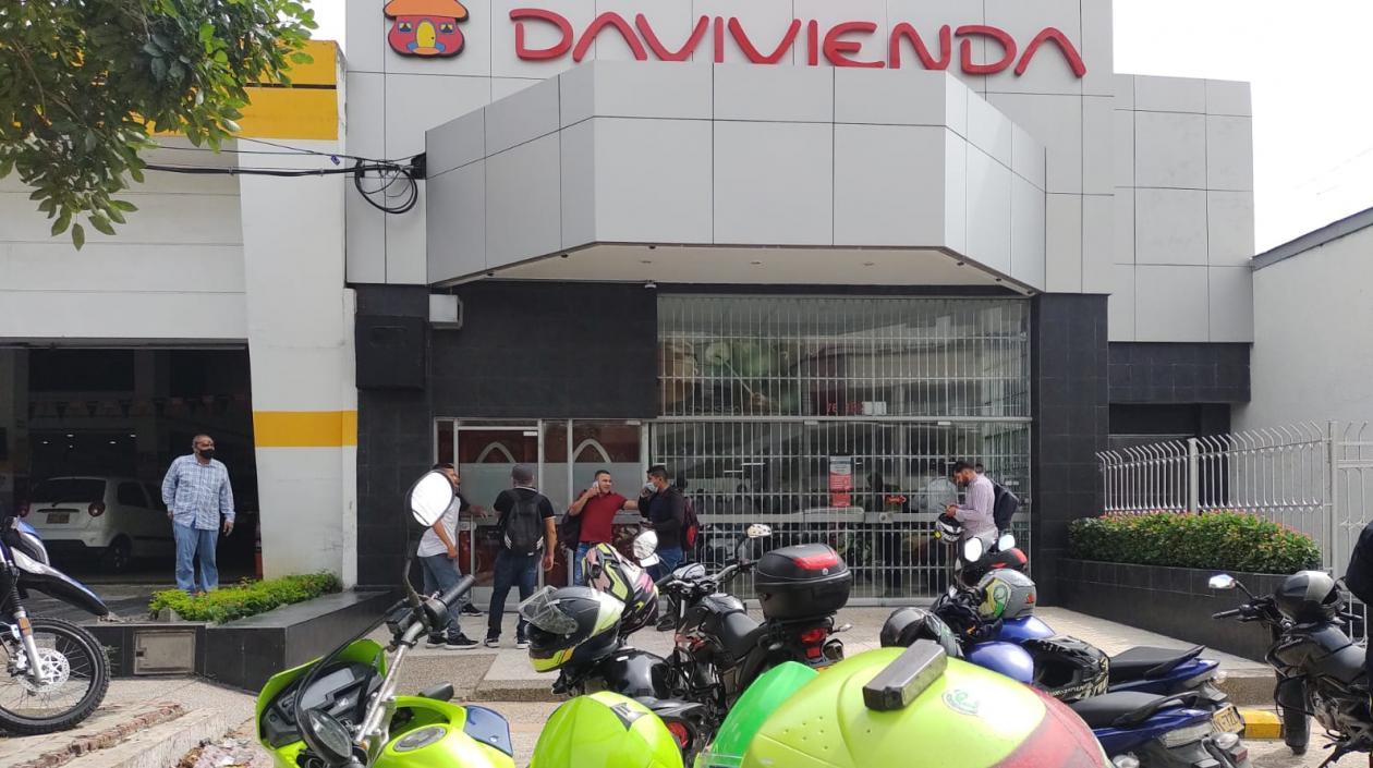 Sucursal del banco Davivienda en el norte de Barranquilla.