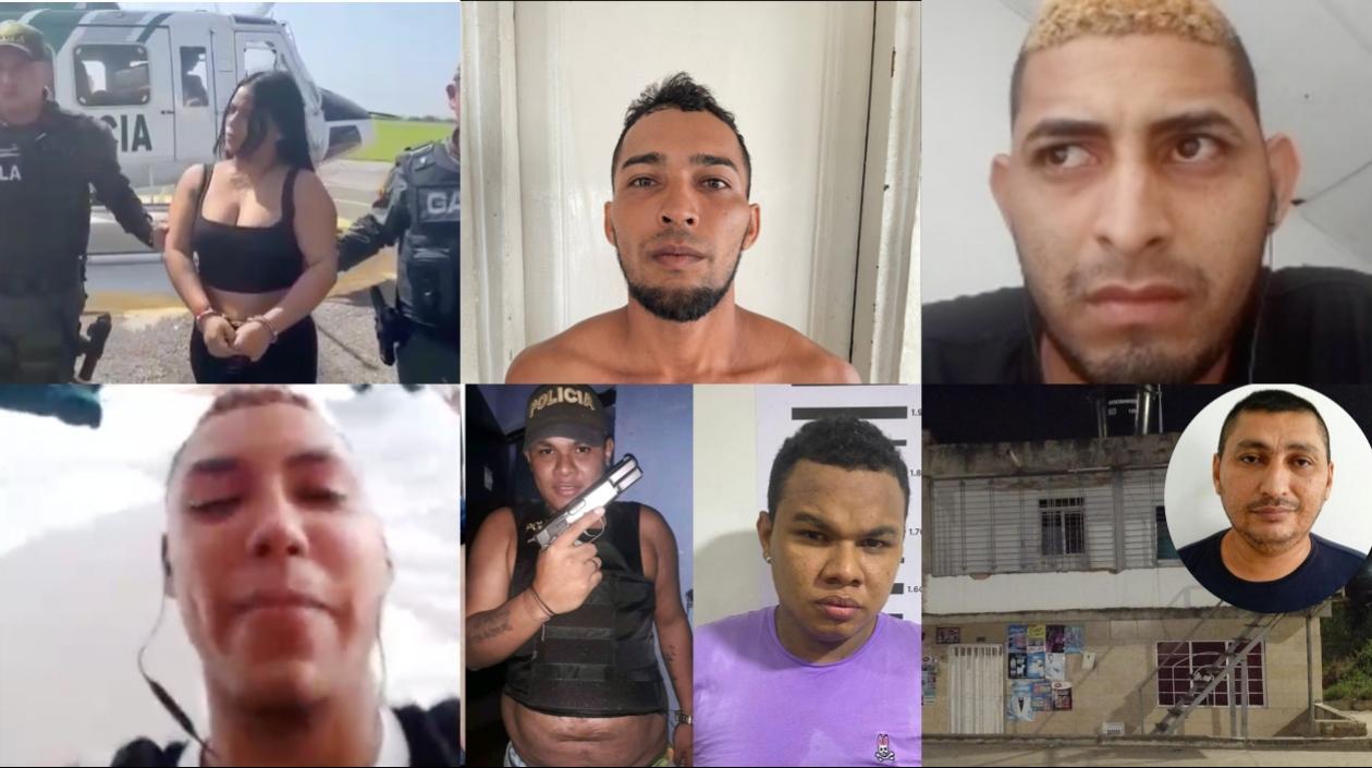 Algunos de los presuntos integrantes de 'Los Rastrojos-Costeños' capturados y otros abatidos en los últimos meses. 