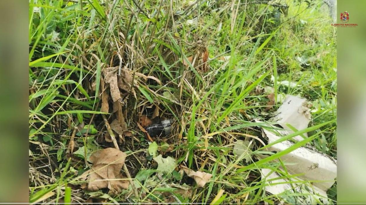 Artefacto explosivo encontrado en el Cauca.