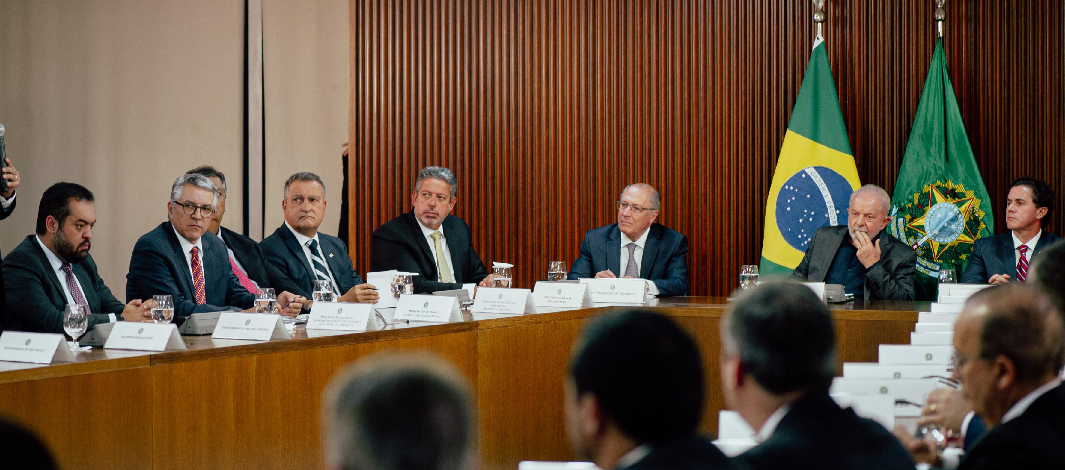 El Presidente de Brasil, Luiz Inácio Lula da Silva durante el consejo de seguridad.