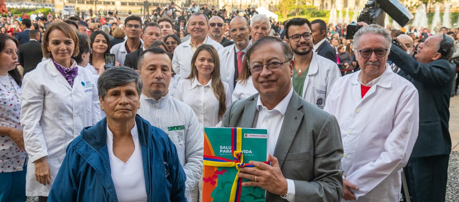 El Presidente Gustavo Petro en la presentación de la Reforma a la Salud