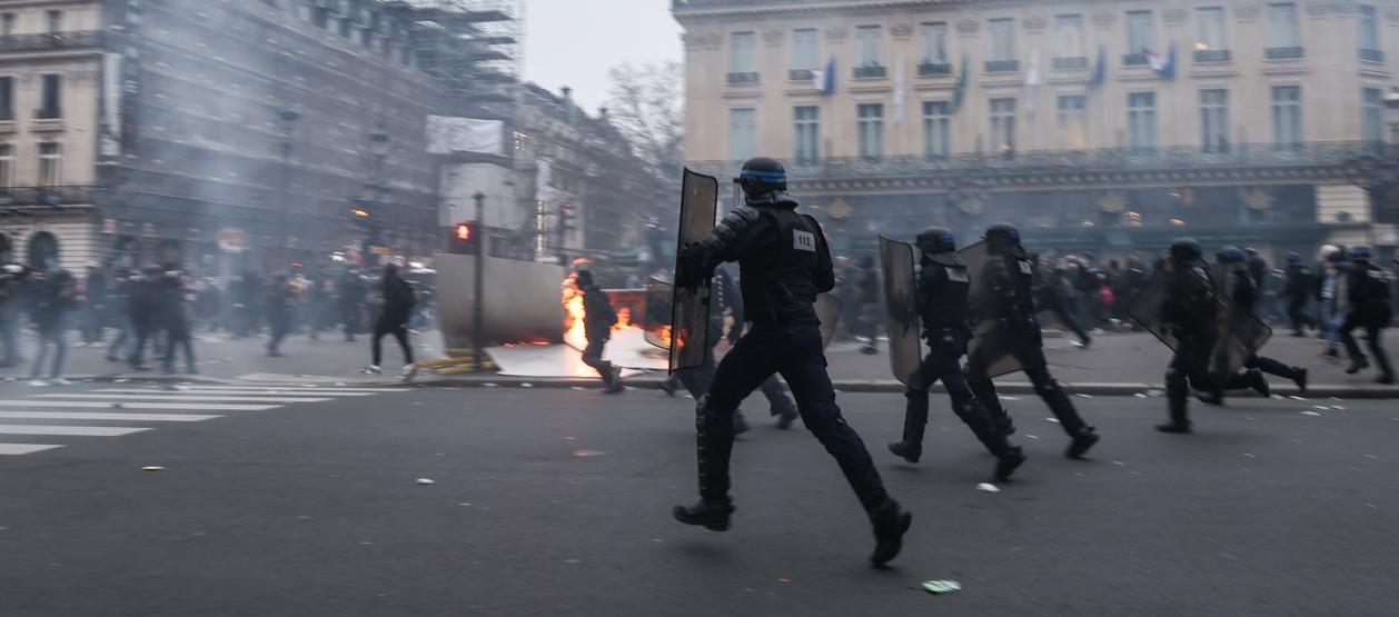 Imagen de los disturbios.