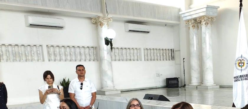 La Procuradora Margarita Cabello presidiendo el acto en Barranquilla.