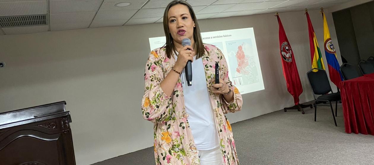Carolina Corcho Mejía, Ministra de Salud y Protección Social, durante el evento académico socializando la Reforma a la salud, Proyecto de Ley que fue presentado en el Congreso de la República.