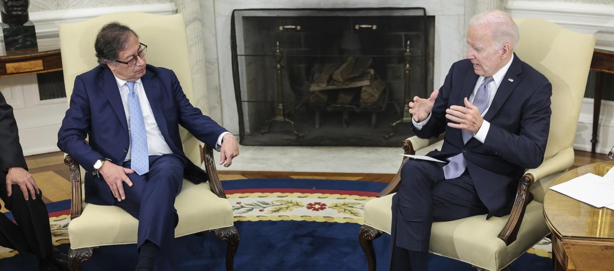 El presidente de Colombia, Gustavo Petro y el presidente de EE.UU., Joe Biden