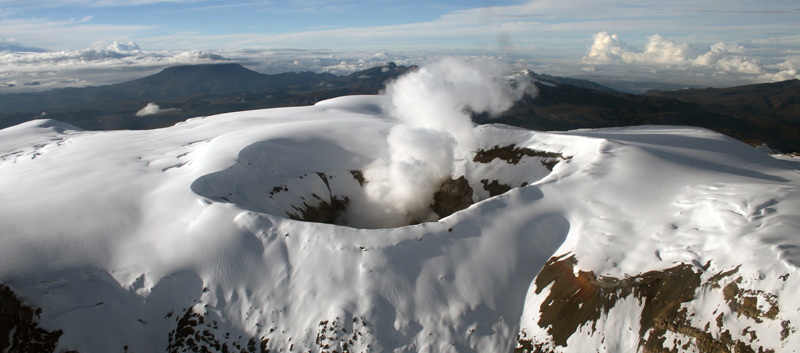 Volcán Nevado del Ruíz, hoy.