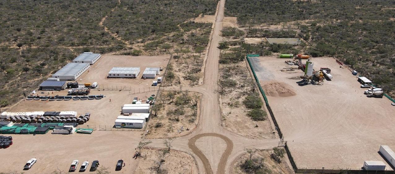 Obras del Parque Eólico Windpeshi en La Guajira.