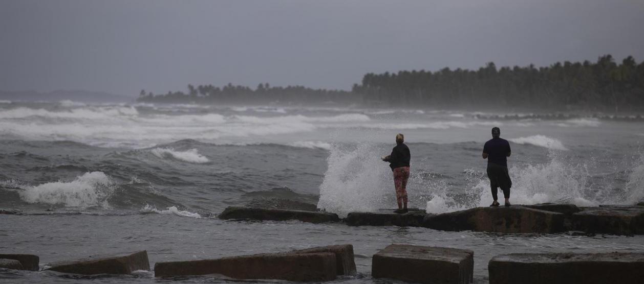 Mar agitado por el paso de tormenta.