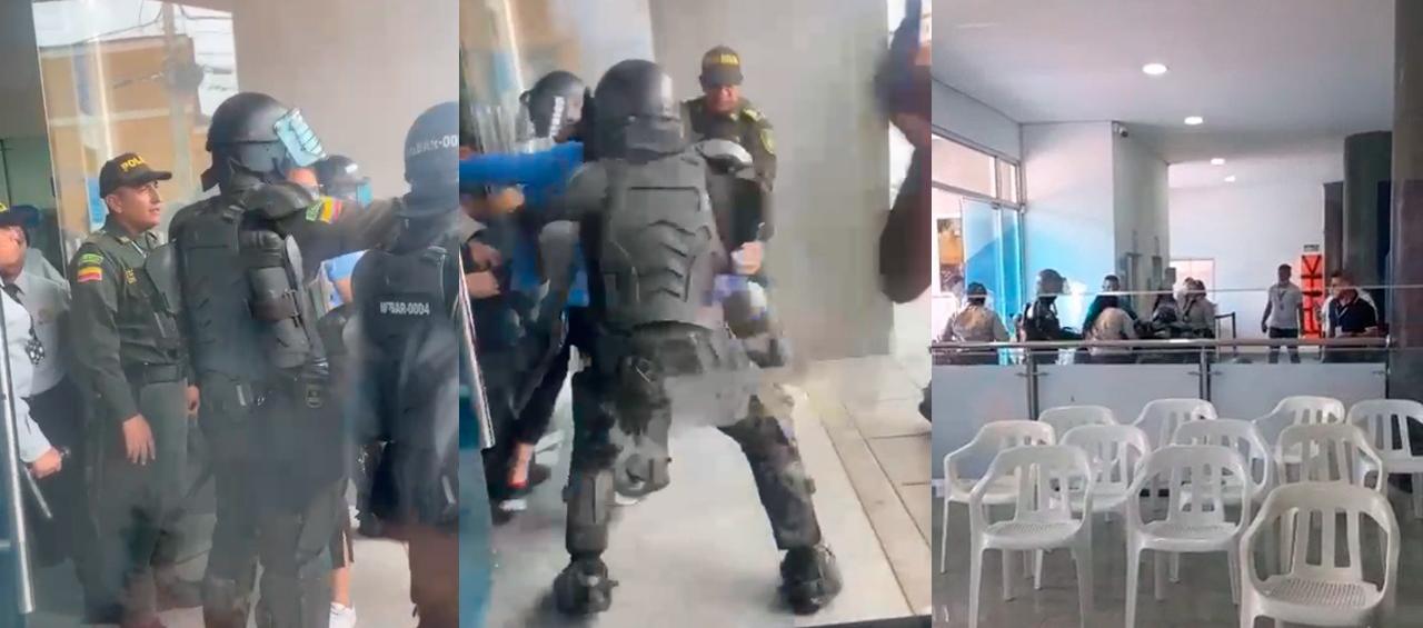 Varios estudiantes dijeron haber sido golpeados por la Fuerza Pública.