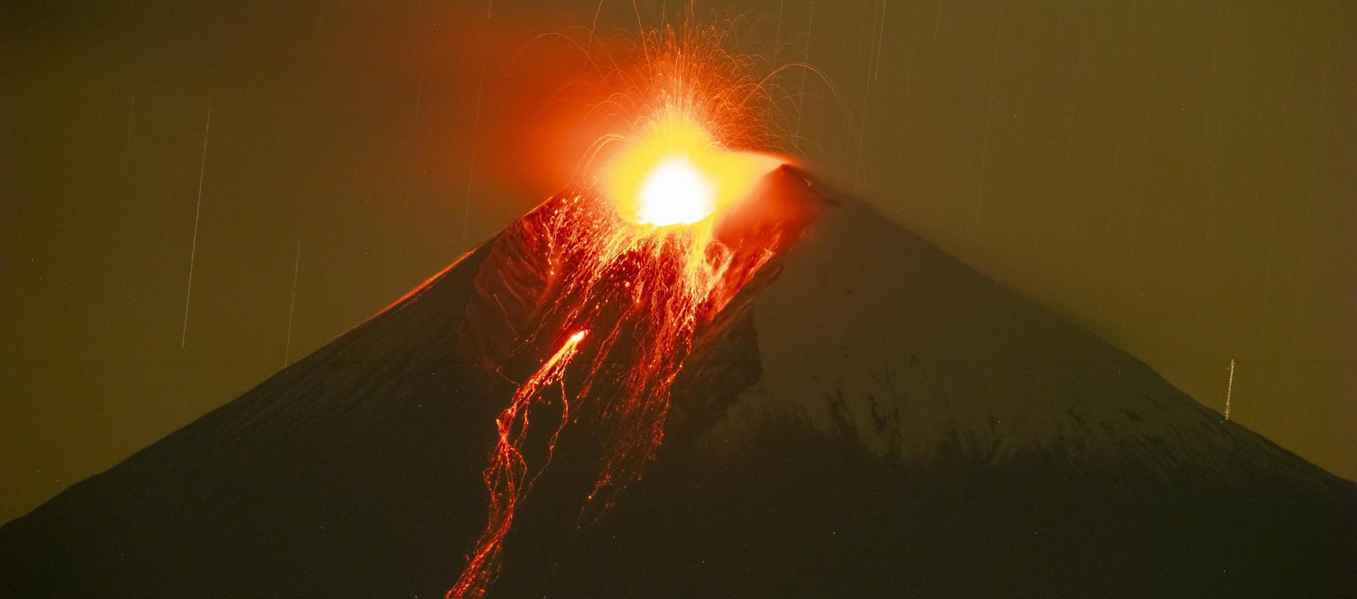 Foto de archivo del volcán Sangay.