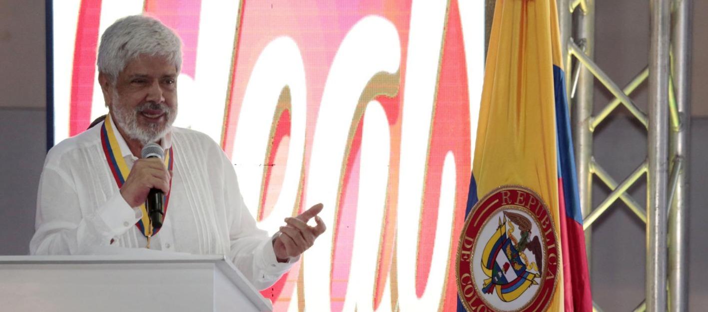 El ministro de Comercio, Industria y Turismo de Colombia durante el Encuentro Binacional la Frontera como Puente: Integración Comercial Colombia y Venezuela.