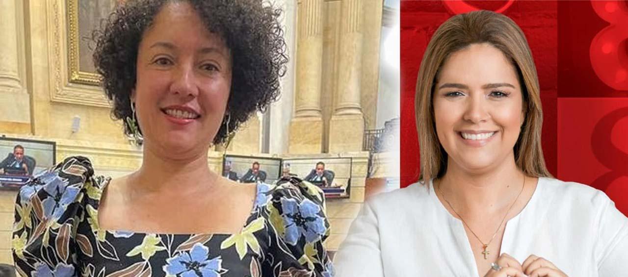 Senadoras Isabel Zuleta, por el Pacto Histórico, y Karina Espinosa por el Partido Liberal.