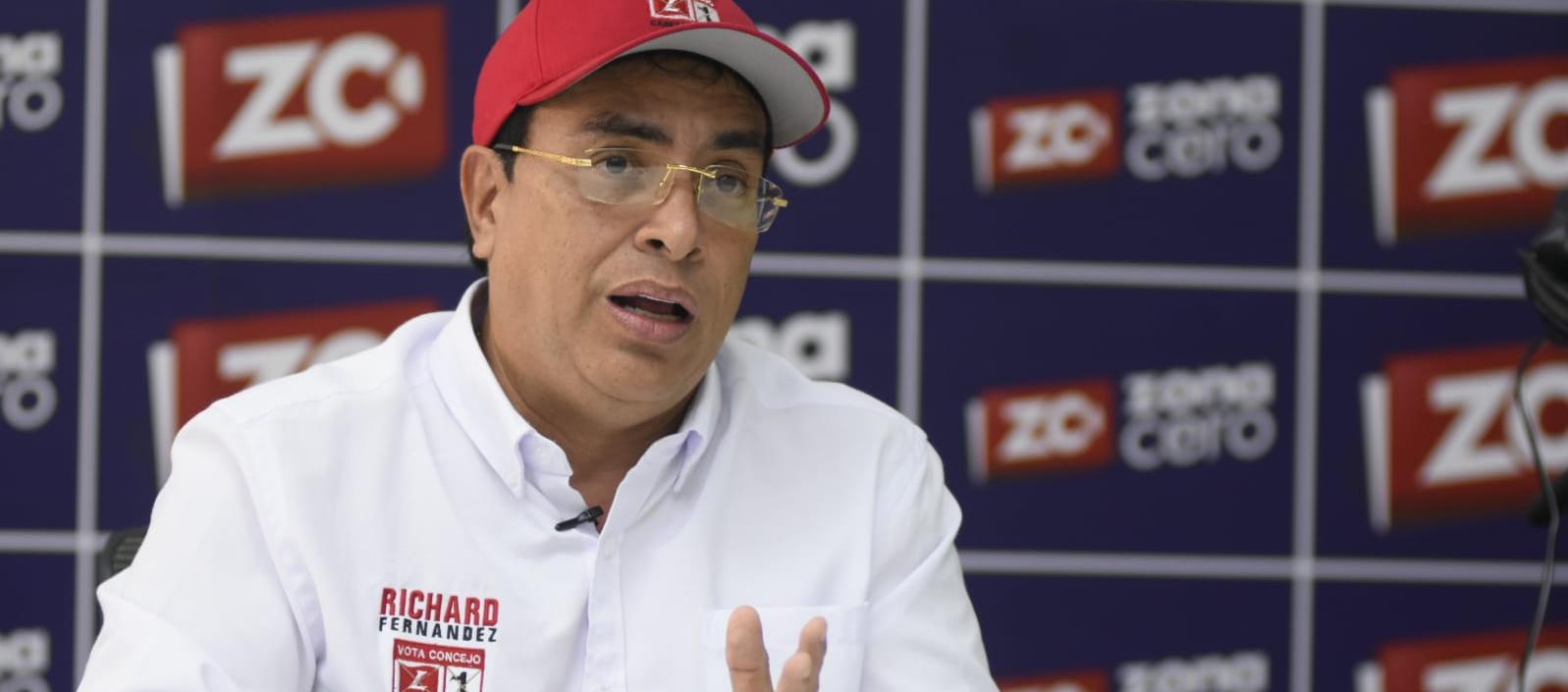 Richard Fernández, candidato al Concejo de Barranquilla, en la entrevista para Zona Cero