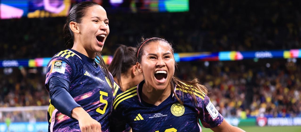 Lorena Bedoya y Leicy Santos, jugadoras de la Selección Colombia femenina. 