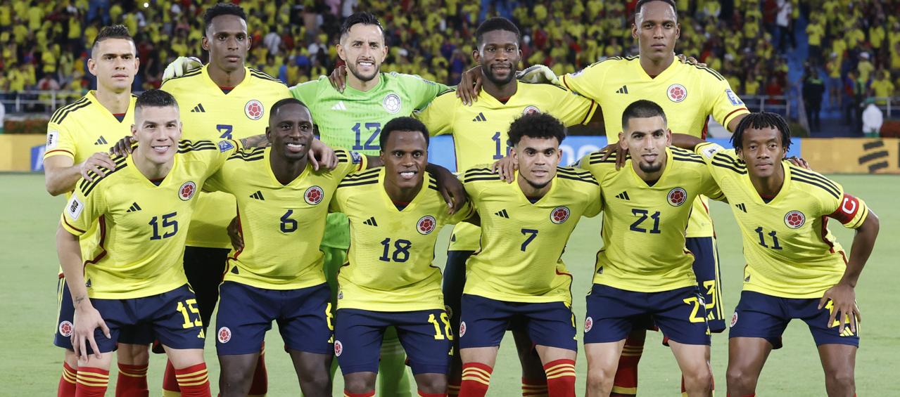 Selección Colombia de mayores que disputa la Eliminatoria Sudamericana al Mundial de 2026.