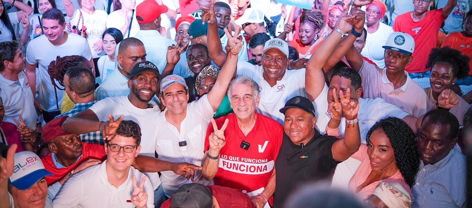 Candidato a la Gobernación del Atlántico, Eduardo Verano y Alejandro Char, candidato a la Alcaldía de Barranquilla.