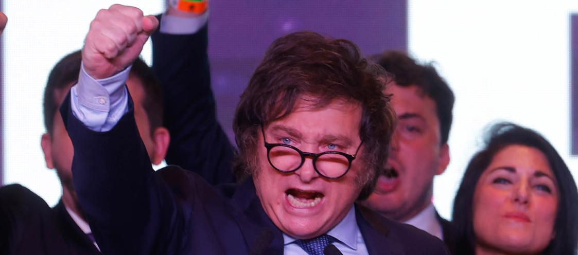 El candidato a la presidencia de Argentina, Javier Milei.