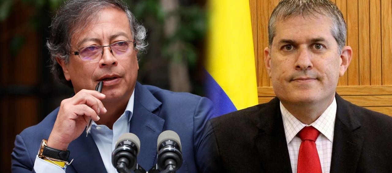 El Presidente Gustavo Petro y el embajador de Israel en Colombia, Gali Dagan