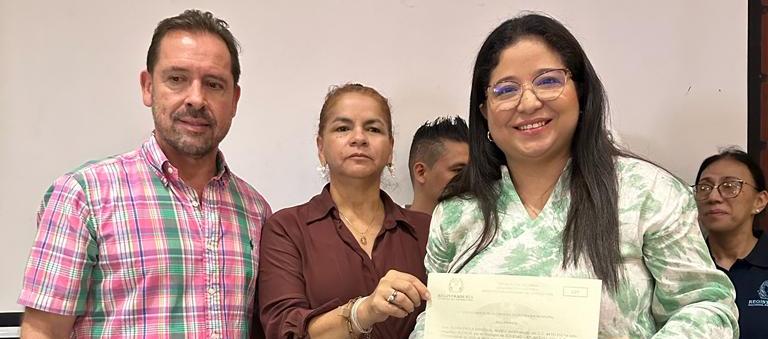 Alcira Sandoval, alcaldesa electa de Soledad, recibió credencial de la Registraduría.