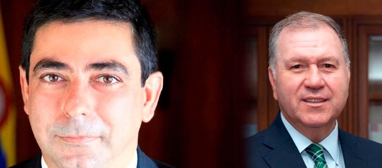 Fernando Castillo, presidente de la Corte Suprema de Justicia, y Aurelio Enrique Rodríguez, presidente del Consejo Superior de la Judicatura.