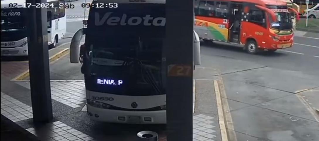 Accidente en la Terminal de Transporte de Bogotá. 