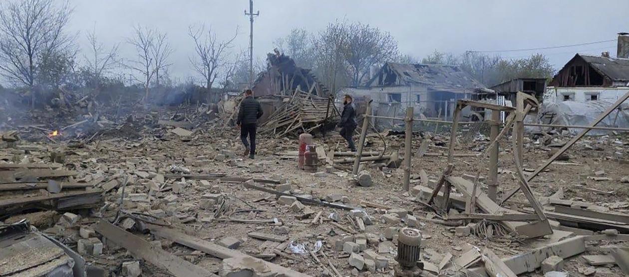 Imagen de los daños por los bombardeos en Jersón, Ucrania. 