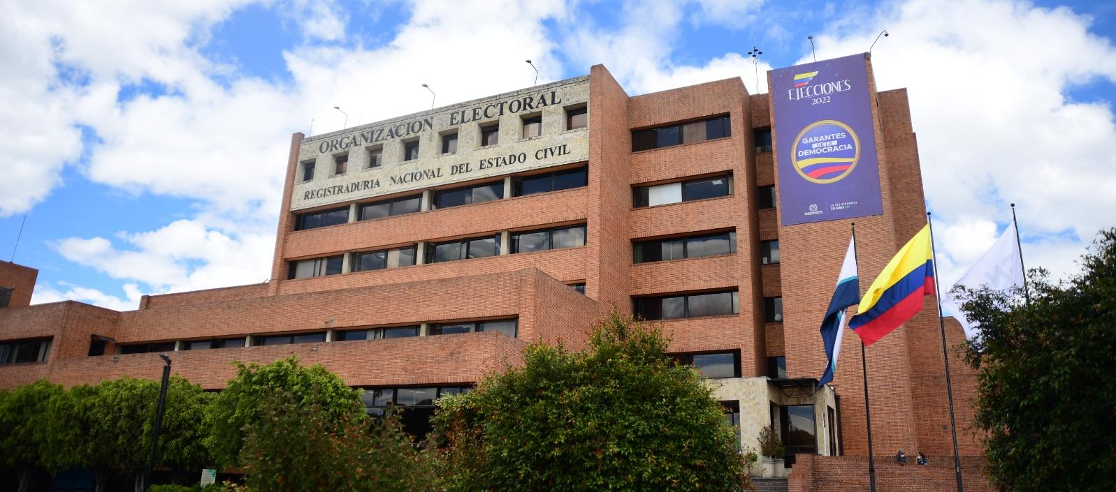 Sede de la Registraduría en Bogotá.