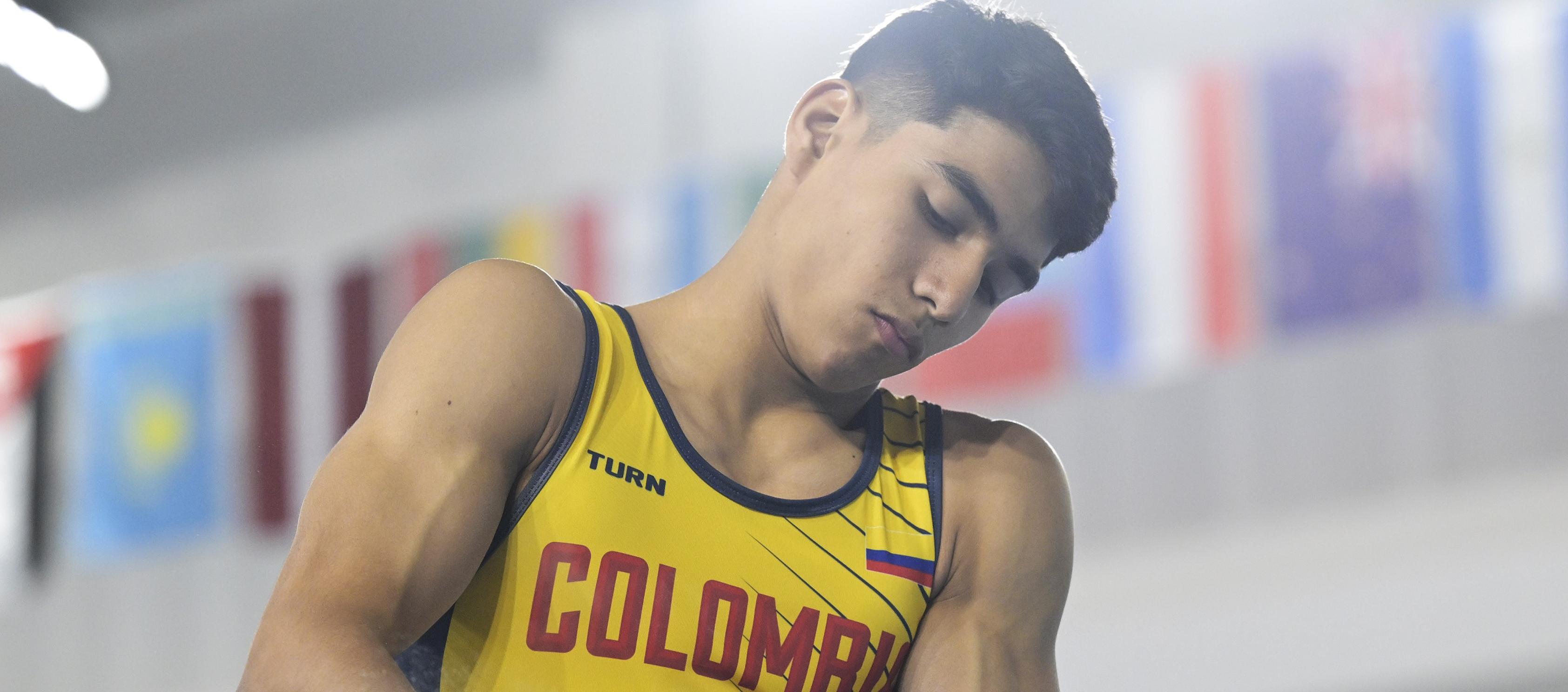 Ángel Barajas, gimnasta colombiano. 