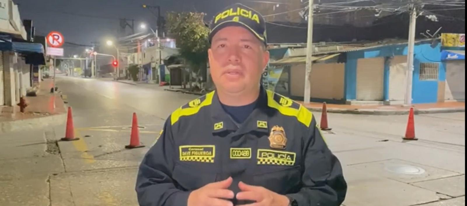 El Coronel Dave Figueroa, Comandante operativo Policía Metropolitana de Barranquilla.