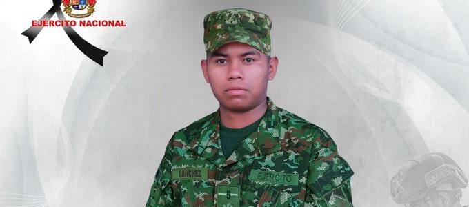 El soldado asesinado en el Cauca. 