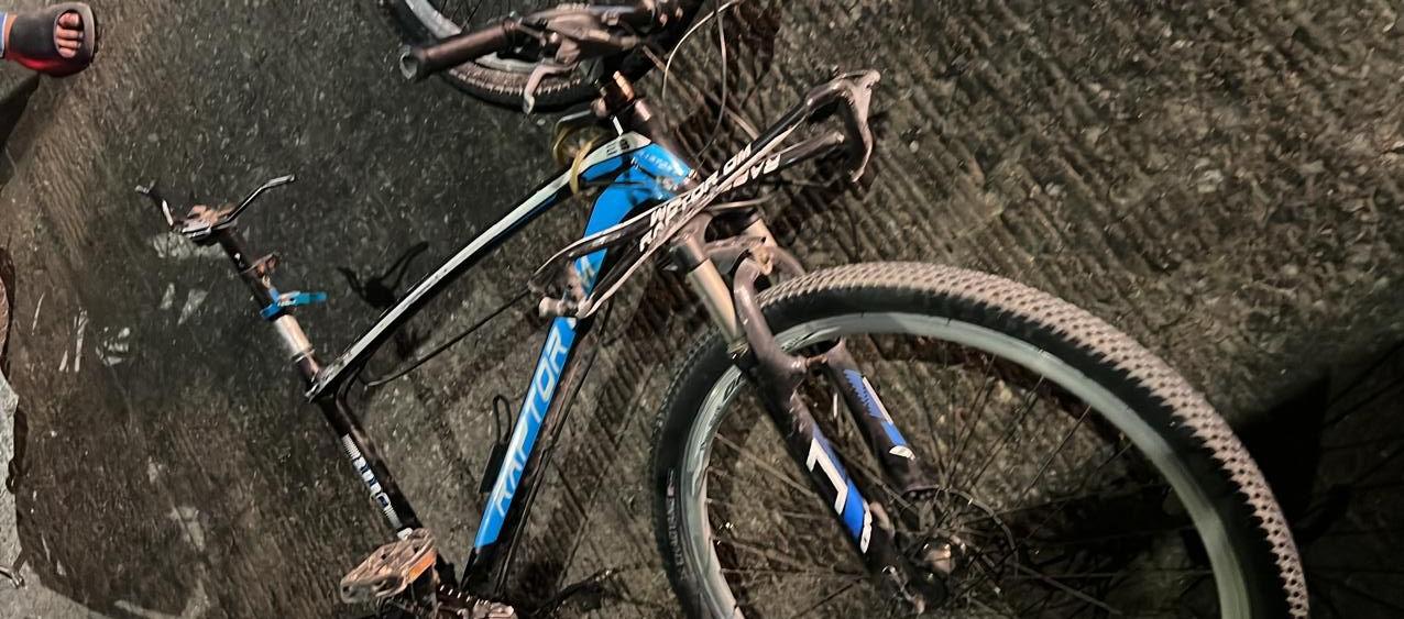 La víctima se transportaba en esta bicicleta. 