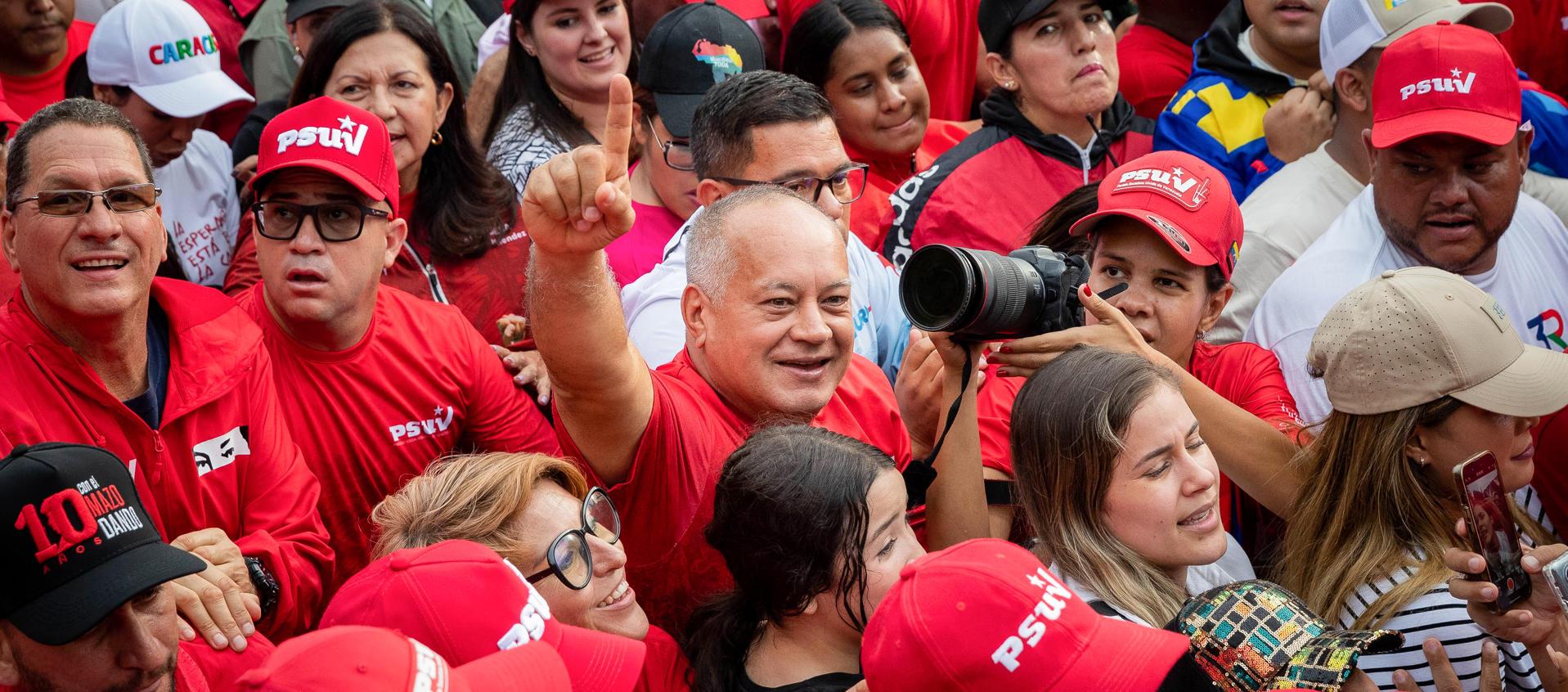 Vicepresidente del oficialista Partido Socialista Unido de Venezuela (PSUV), Diosdado Cabello.