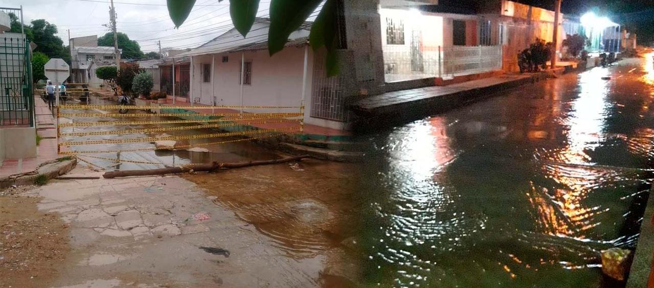 Las inundaciones en las calles de Villa Estadio.