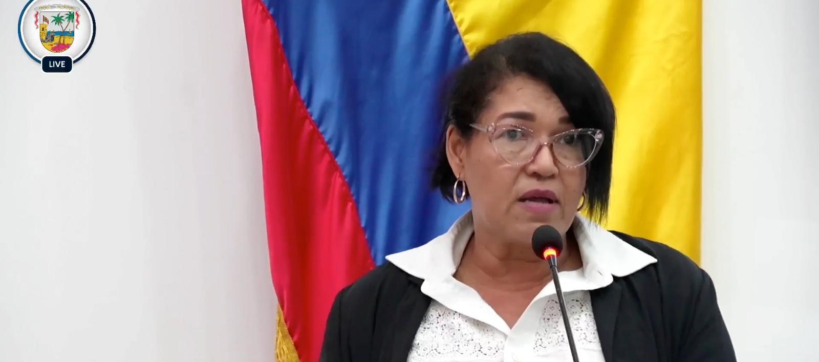 María Correa durante su participación en la sesión informal de la Asamblea del Atlántico.