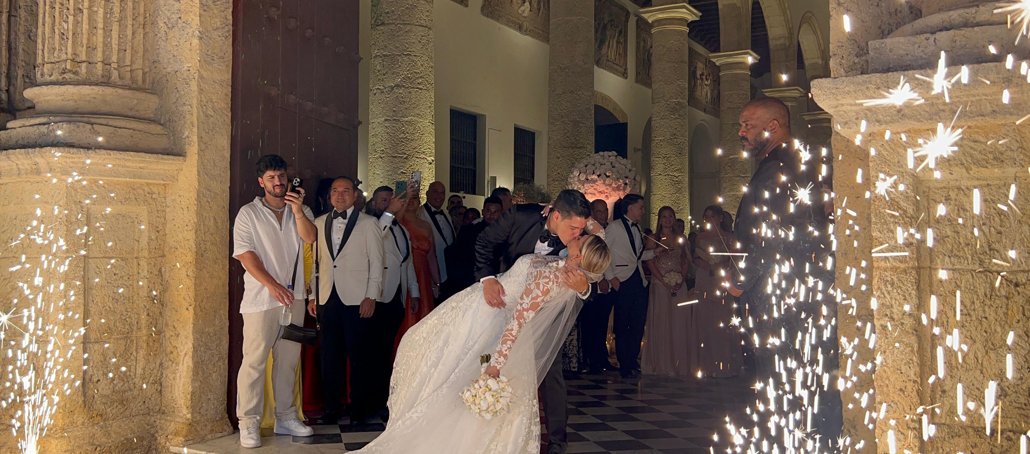 Milagros Villamil y Rafa Pérez en la Catedral de Santa Catalina de Alejandría.