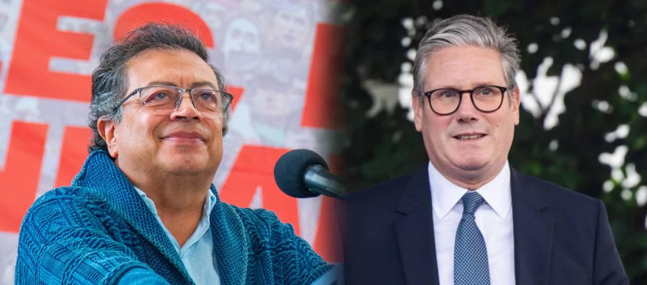 Gustavo Petro y Keir Starmer.