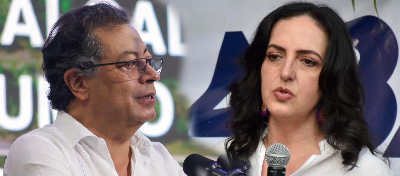 Gustavo Petro y María Fernanda Cabal.