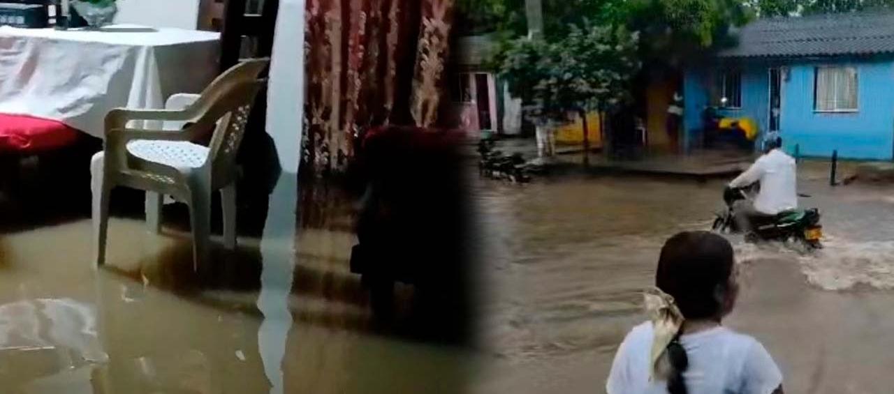 Casas y barrios afectados por las inundaciones. 