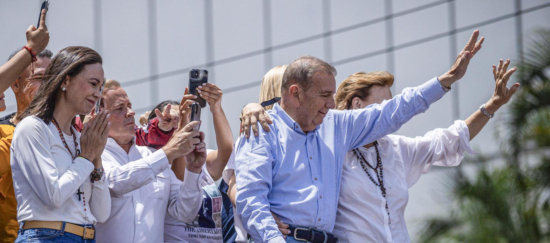 María Corina Machado y Edmundo González, líderes opositores.