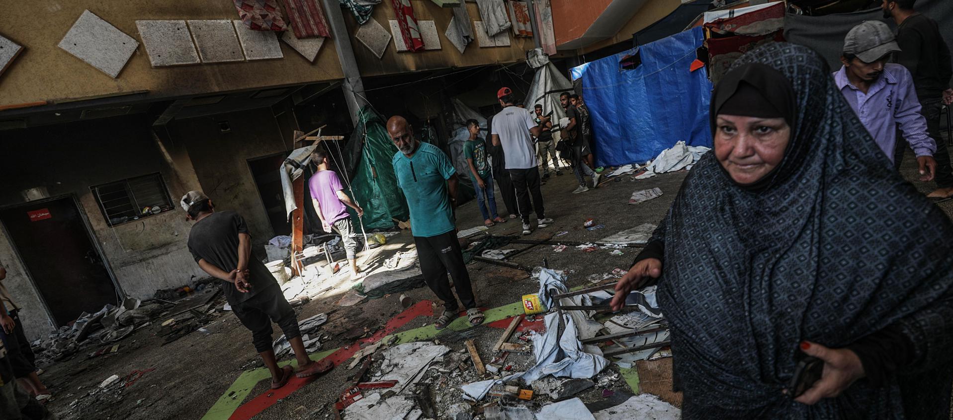 Destrozos causados por un ataque israelí.