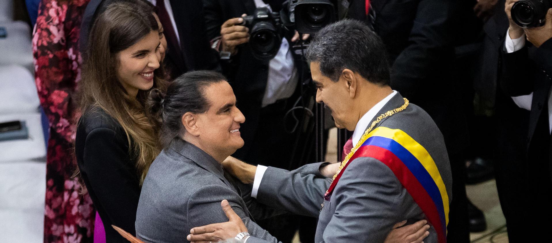 Alex Saab y Nicolás Maduro.