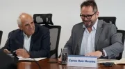 El expresidente Ernesto Samper y el representante del secretario general de la ONU en Colombia, Carlos Ruiz Massieu.