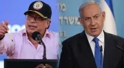 Gustavo Petro, Presidente de Colombia; y el primer ministro de Israel, Benjamín Netanyahu.  