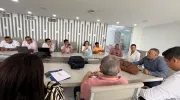 Reunión de alcaldes con Air-e en la Gobernación.