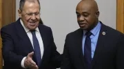 El Ministro de Asuntos Exteriores de Rusia, Sergey Lavrov, y el canciller Luis Gilberto Murillo.