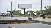 Puente de la Calle 30 después de la tragedia.